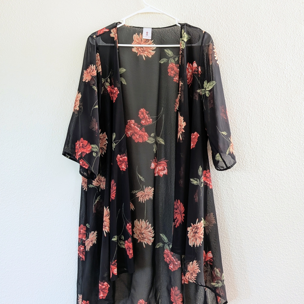 Libian Black Floral Long Sleeve Dress